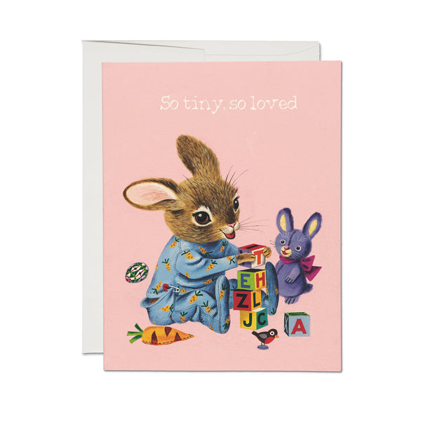 Red Cap Cards - Richard Scarry So Tiny, So Loved greeting card: Single