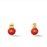 CC & Co by Catherine Canino - Smooth + Classic Pebble Pearl Posts- Medium: White