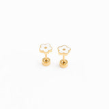 Pip Pop Post - Petite Flower Stud Earring - Hypoallergenic, Flat Back, Girl: Lilac / Pair