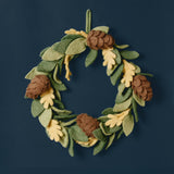 Global Goods Partners - Felt Pinecone Wreath: Default Title