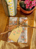 re:mused studio - Limoncello Florals Gift Wrap Sheet - Double Sided: Roll of 3 Sheets