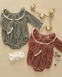 Quincy Mae Wendy Romper ~ Forest