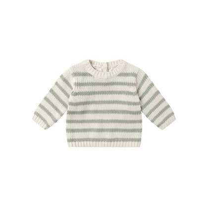 Quincy Mae Rex Sweater ~ Fern Stripe