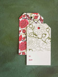 re:mused studio - Carnation Pomegranate Gift Tags 2x3.5