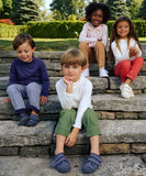 Oso & Me Frank T-Neck ~ Vanilla Piping