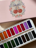 Konges Water Colors Tin Box ~ Cherry Bow