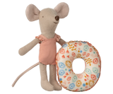 Maileg Little Sister Beach Mouse with Float ~ Flower