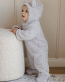 Quincy Mae Bear Jumpsuit ~ Frost