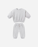 Quincy Mae Textured Sweat Set ~ Frost