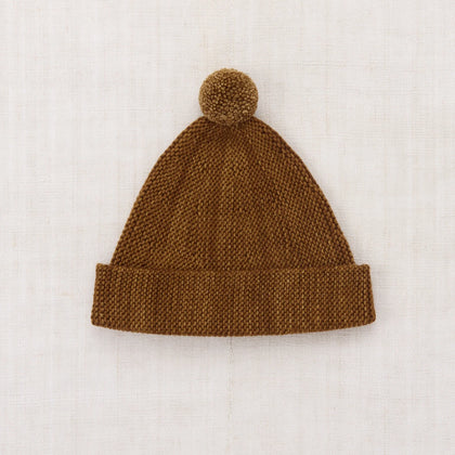 Misha & Puff Garter Hat ~ Nutmeg