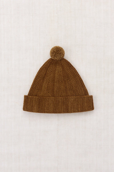 Misha & Puff Garter Hat ~ Nutmeg