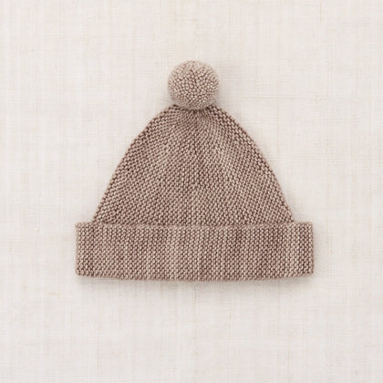 Misha & Puff Garter Hat ~ Turtledove
