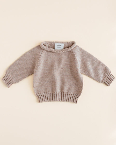 Hvid Georgette Sweater in Sand