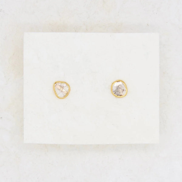 River Song Diamond Slice Post Earrings
