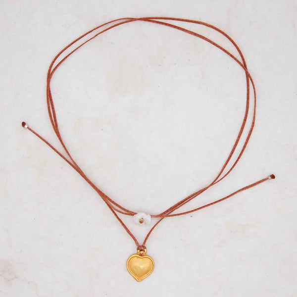 River Song Golden Edged Heart Necklace
