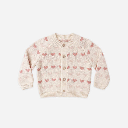 Quincy Mae Knit Cardigan ~ Hearts