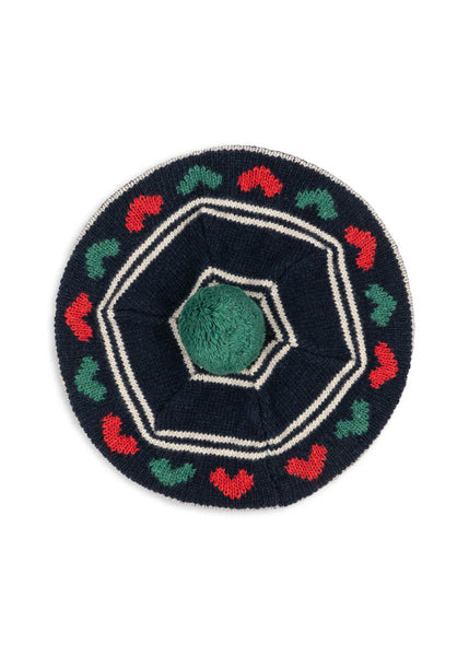 Konges Belou Knit Beret ~ Hearts