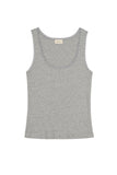Donni The Vintage Rib Lace Tank ~ Heather Grey