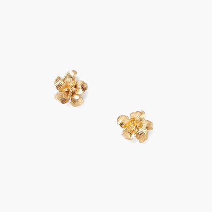 Chan Luu Gold Hibiscus Stud Earrings