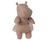 Maileg Hippo w/Skirt ~ Soft Rose