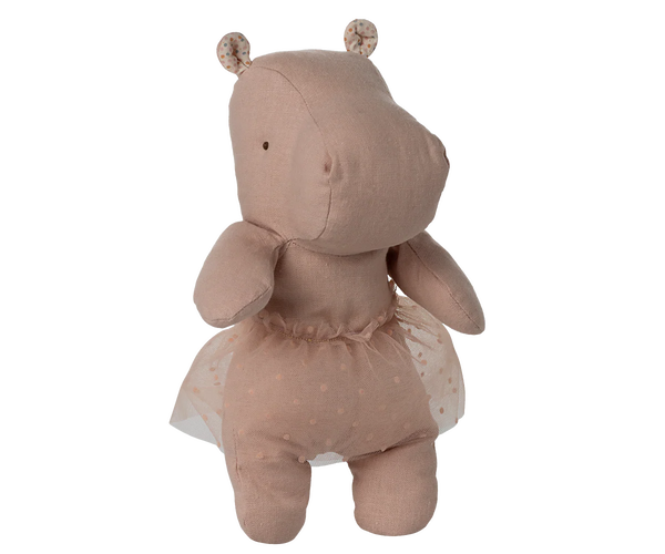 Maileg Hippo w/Skirt ~ Soft Rose