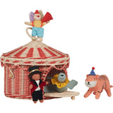 Olli Ella Circus Tent Basket ~ Red & Straw