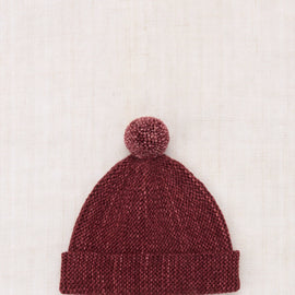 Misha & Puff Garter Hat ~ Madder Root