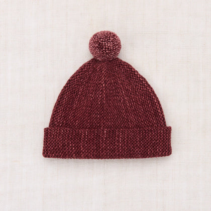 Misha & Puff Garter Hat ~ Madder Root