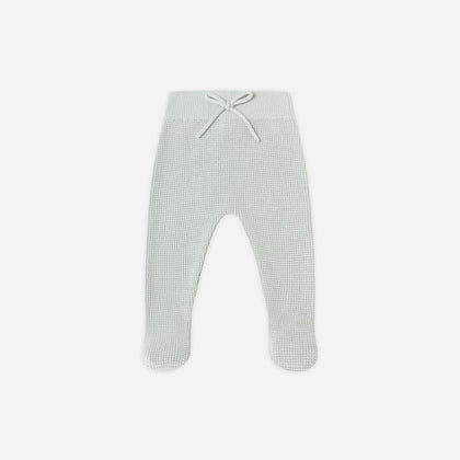 Quincy Mae Footed Knit Pant ~ Ice Blue