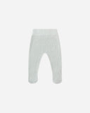 Quincy Mae Footed Knit Pant ~ Ice Blue