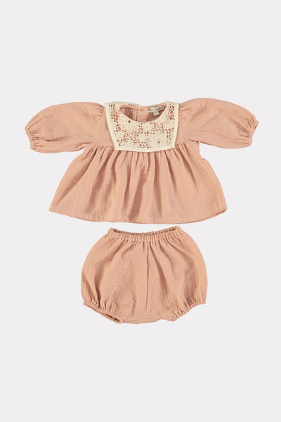 Bebe Organic Iris Baby Set ~ Winter Blush