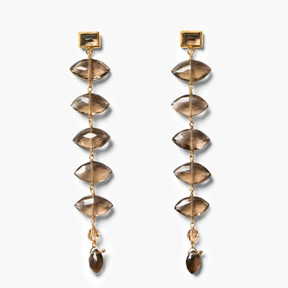 Chan Luu Isadora Earrings Smoky Quartz