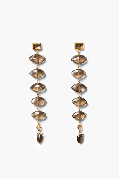 Chan Luu Isadora Earrings Smoky Quartz