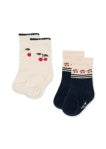 Konges 2 Pack Jacquard Socks ~ Cherry