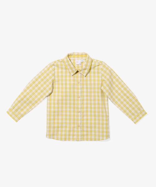 Oso & Me Jeffie Shirt  ~ Yellow Picnic Check