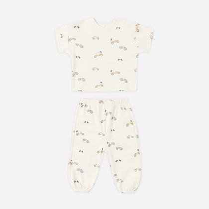 Quincy Mae Jersey Tee + Pant Set ~ Race car
