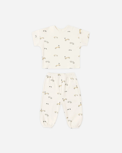 Quincy Mae Jersey Tee + Pant Set ~ Race car