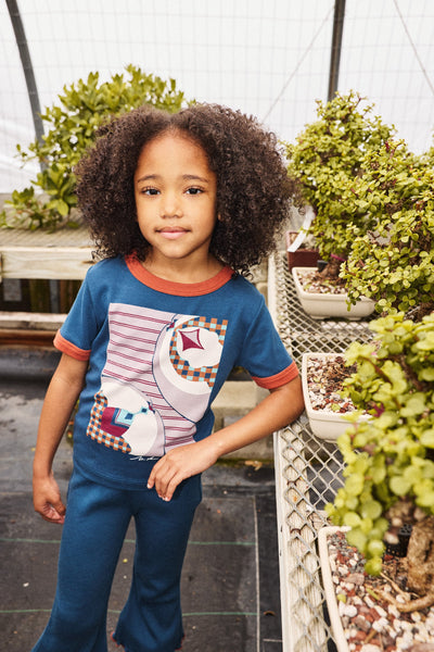 Misha & Puff Kaito Ringer Tee ~ Marine