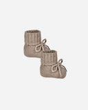Quincy Mae Knit Booties ~ Heathered Mocha