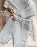 Quincy Mae Knit Pant ~ Heathered Dusty Blue