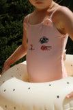 Konges Kitty Swimsuit ~ Powder Pink