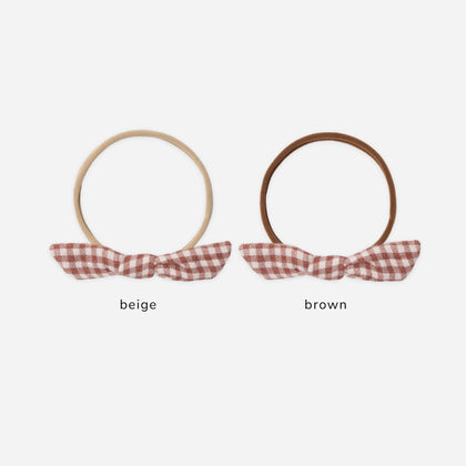 Quincy Mae Little Knot Headband ~ Red Gingham