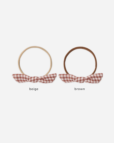 Quincy Mae Little Knot Headband ~ Red Gingham