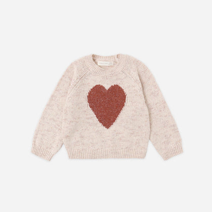 Quincy Mae Knit Sweater ~ Red Hearts