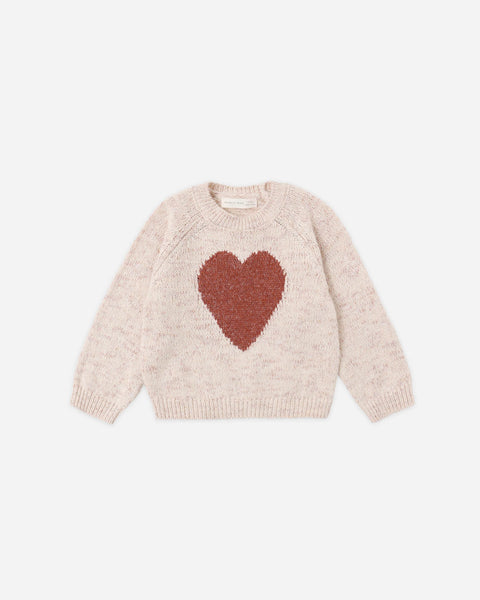 Quincy Mae Knit Sweater ~ Red Hearts