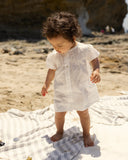 Go Gently Nation Lace Neck Dress ~ White