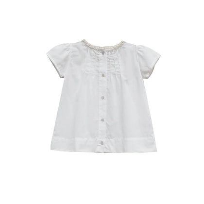 Go Gently Nation Lace Neck Dress ~ White