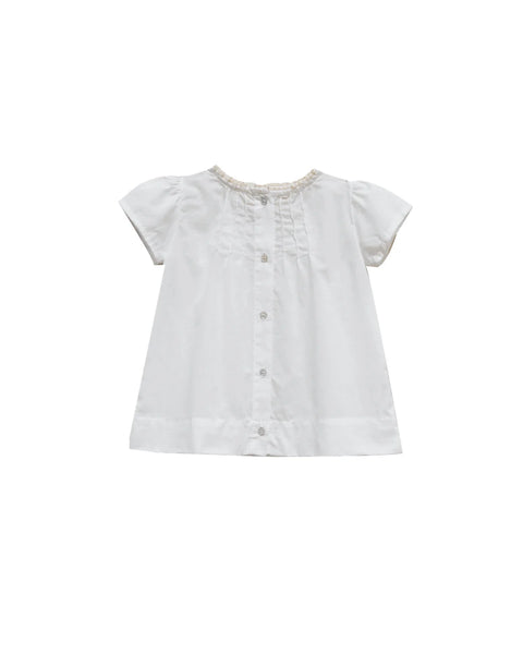 Go Gently Nation Lace Neck Dress ~ White