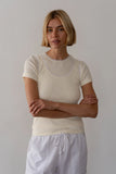 Donni The Vintage Rib Lace Tank ~ Creme