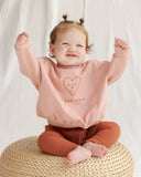 Quincy Mae Relaxed Sweatshirt Love ~ Pink